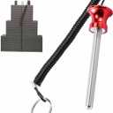 Universal Magnetic Weight Stack Pin with Pull Rope - Heavy Duty Gym Pin for Weight Stack Machines | Commercial & Home Gym Accessories | Replacement Weight Pins for Strength Training Equipment (Red)