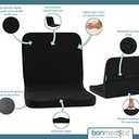 bonmedico Back Support Cushion with Seat Ergonomic Lumbar Support Pillow Seat Cushion for Office Chair Car Gaming Home Portable Non-Slip Design with Washable Cover Ideal Gift for Comfort Posture, 22'' x 18.5'' x 21''