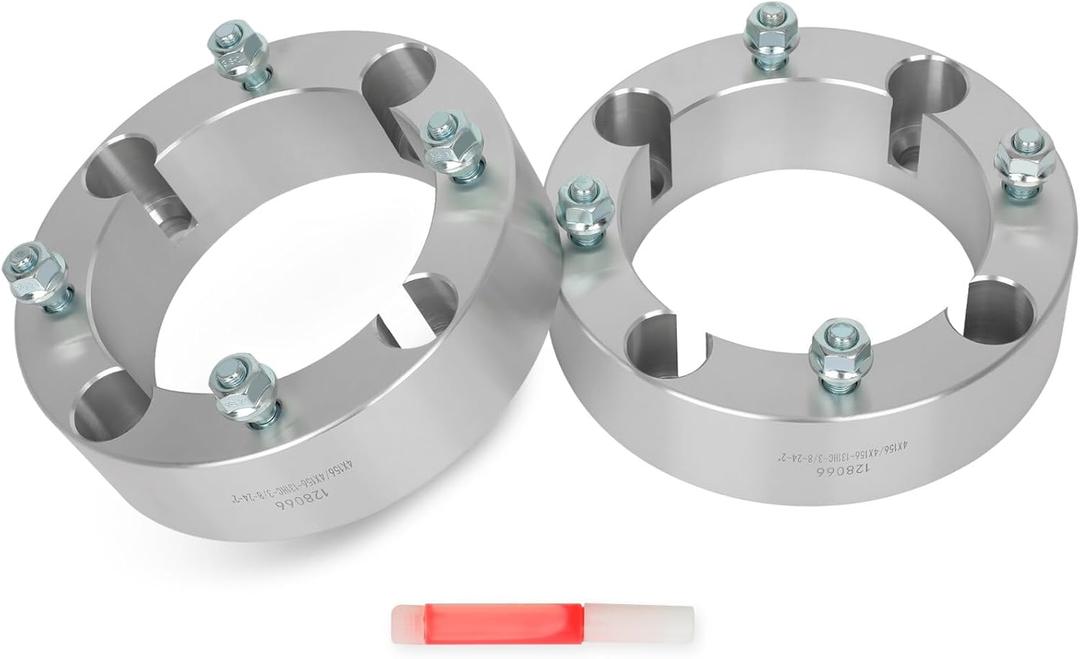 SCITOO 2Pcs Wheel Spacers 2 inch 4X156 Bore 131mm Studs 3/8" x24 4 Lug Wheel Spacers Adapters Fit for for Polaris Magnum 325 2x4 Magnum 325 4x4 Magnum 500 2x4 Magnum 500 4x4 Predator 500