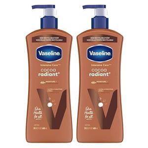 Vaseline Intensive Care Lotion Cocoa Radiant 20.3 Ounce Pump (600ml), 3 Pack