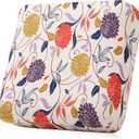 Smiry Printed Couch Cushion Covers, Stretch Soft Couch Covers for Sofa, Washable Non-Slip Sofa Slipcover Furniture Protector for Indoor and Outdoor (1 Pack, Orange)