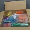 TURNMEON 60 Pack Multicolor Plastic Margarita Glasses 12 oz Disposable Cocktail Cups for Cinco De Mayo Decorations Fiesta Party Decorations Fun Taco Tuesday Mexican Themed Party Supplies