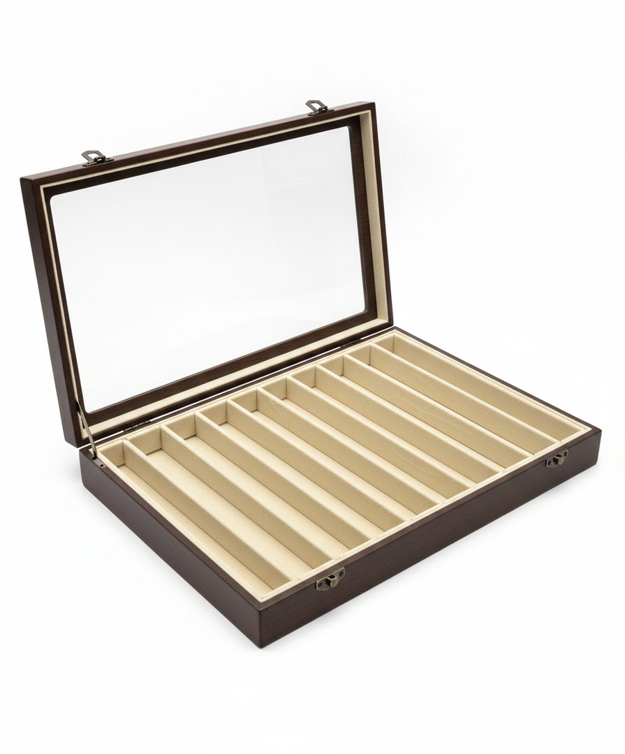 Frebeauty Sunglass Organizer, Velvet Glasses Organizer,8-Slot Sunglasses Tray for Drawer, Men's/Women's Sunglasses Box (Black)