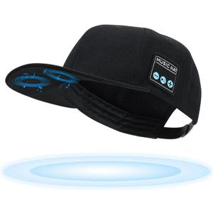Bluetooth Speaker Hat, Baseball Cap with Built-in HD Stereo Speakers & Hidden Mic, Hands-Free Calling for Cycling, Skate Parks, Party, Dancing, Outdoor Sports, Gifts for Men, Brother, Boyfriend, Him