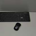 Wireless Keyboard and Mouse Combo, MARVO 2.4G Ergonomic Wireless Computer Keyboard with Phone Tablet Holder, Silent Mouse with 6 Button, Compatible with MacBook, Windows (Black)