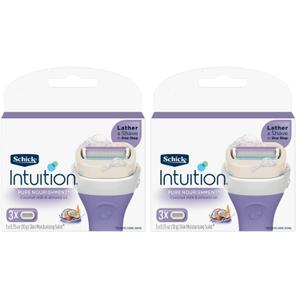 Schick Intuition Pure Nourishment Women's Razor Refills, Pack of 6