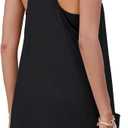Nirovien Womens Tennis Dress Workout Mini Dress with Shorts Sleeveless Spaghetti Straps Golf Athletic Dresses, XS