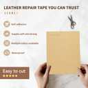 TIANLDD Leather Repair Tape,16 x 80 Inches Self Adhesive Leather Repair PatchLeather Repair Kit for FurnitureCouches,Car Seats,Cabinets,Handbags(Khaki-Litchi Grain)