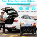 Wagons Carts Foldable, Collapsible Wagon with Wheels Foldable Wagon for Groceries,Picnic,Beach,Camping, Small Hauls, Apartment Moving Storage, Portable Utility Folding Wagon Cart, 360lbs,Jet Black
