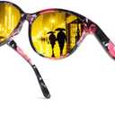 Chicid Night Driving Glasses for Women, Polarized Night Vision Glasses Anti-Glare UV400 Protection