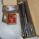 KAMANINA Curtain Rods for Windows 72 to 144 Inches (6-12ft) Long Heavy Duty Curtain Rod, 7/8 Inch Adjustable Decorative Drapery Rods with Netted Texture Finials, Bronze