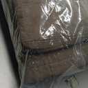 100% Cotton Box Stitch Quilt Set, Queen Size, Cocoa Brown