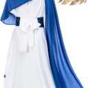TOGROP Greek Toga Costume for Kids Boys Ancient Greece Mythos Philosopher Rome Nobility Cosplay 8-12 Years Blue