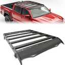 ECOTRIC Roof Rack Compatible with 2005-2023 Toyota Tacoma 2nd 3nd Gen Double Cab Models Rooftop Luggage Cargo Carrier Basket 350LBS w/o Light No Drilling