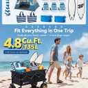 Hikenture Beach Wagon with Balloon Wheels, 7.5 Balloon Tires Collapsible Wagon, 330lbs Heavy Duty Beach Cart for Sand, Large Capacity Foldable Utility Wagon for Family Outings