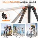 XXZU 75" Camera Tripod,Tripod For Camera Phone with Remote & 360 Ball Head,Aluminum Phone Tripod/Monopod,Camera Stand Tripod for iPhone/Canon/Nikon/DSLR/Digital Camera Accessory Kits,Max Load 17.64lb