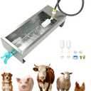 Automatic Livestock Waterer Drinking Trough Large Dog Water Bowl Dispenser 3 Gallon Stainless Steel with Float Valve for Cattle Chicken Goat Horse Pigs Poultry Outdoor Animals