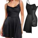 Popilush Dress for Women Mini Corset A-Line Party Dresses for Date Night Club Cocktail Shapewear Tummy Control Outfits (Medium)
