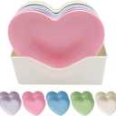 10pcs Multi-color Heart Shaped Plates with Tray, 5 x 5.5 Inch, Unbreakable Salad Dessert Snack Plates Appetizer Sauce Dish Dipping Snack Fruit Dessert Steak Serving for Dinner, Party, Valentine's Day