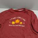 Stars Hollow Sweatshirt Women Leaf Graphic Long Sleeve Shirt Fall Vacation Crewneck Drop Shoulder Pullover Tops, Size: XL