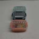 Ello Duraglass 3.4 Cup Meal Prep Sets 6Pc, 3 Pack Set- Glass Food Storage Container with Silicone Sleeve and Airtight BPA-Free Plastic Lids, Dishwasher, Microwave, and Freezer Safe, Melon