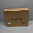 FILWH Foot Stool Small Ottoman - Padded Desk Foot Rest for Under Office Desk, Vanity, Sofa - Bamboo Footstool Shoe Stool (Black Legs + Reddish Brown)