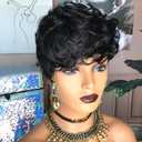 Short Curly Pixie Cut Wig Human Hair for Black Women Short Human Hair Pixie Cut Glueless Wigs Natural Curl Hair Black Pixie Wigs for Daily Use