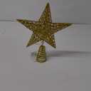 11.8 Inch LED Star Tree Topper - Gold Metal Ornament with 20 Lights for Christmas Tree Decoration New Year Holiday Decor Gold