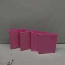 Paper Junkie Mini Pink 3 Ring Binder for 5.5 x 8.5-Inch Paper, 1-Inch Round Rings, School and Office Supplies - Pack of 6 Mini Binder