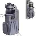 Magnetic Gym Bag for Men and Women, Magnetic Water Bottle Holder for Gym, Small Gym Bag, Gym Gifts for Women and Men (Gray, <40 OZ)