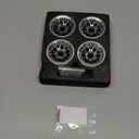 GLOBACT Aluminum 1.9 Beadlock Wheel Rims Adjustable Offsets for TRX4 TRX6 Axial SCX10 Redcat GEN7 GEN8 RC4WD D90 1/10 RC Crawler Upgrade Parts (Titanium)