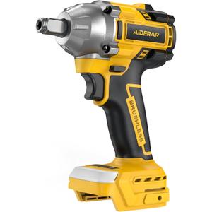 Cordless Impact Wrench for DeWalt Battery, 500Nm (369Ft-Lbs) 1/2" & 1/4" Brushless Impact Gun, 2-Speed High Torque Power Tool for Tire Removal, Rusted Bolts, Car Maintenance(No Battery)