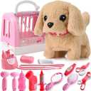 15 Pcs Robot Puppy Dog Toys for Girls Kids Boys, Realistic Robot Puppy Toys with Walk & Bark, Toy Gifts for 3 4 5 6 Year Old, Ideas 3 4 5 6 Year Old Girls Birthday Gifts