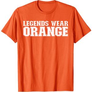 Legends Wear Orange Spirit Wear Team Game Color War Funny T-Shirt S