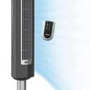 Lasko Wind Tower Oscillating Tower Fan, Remote Control, Timer, 3 Quiet Speeds, for Bedroom, Living Room and Office, 38" Gray, 2519 (38 Inch)