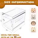 Dog Crate Furniture, Clear Indoor Dog Kennel for Small to Medium Dog, Durable Crack-Resistant PC Polycarbonate Pet Kennel, Lockable & Ventilated, Modern Dog Crate End Table,21.6"Lx15.7"Wx17.7"H