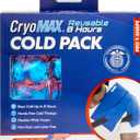 CryoMAX Reusable Cold Pack - 8-Hour Long-Lasting Cold Therapy Ice Pack, Adjustable Wearable Compress Straps, Best for Pain Relief, Injuries, Hip Surgery Swelling, and Migraines - T-Shape (1 Count)