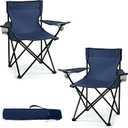 2 Pack Lightweight Camping Chairs for Adults & Teens, 250LBS Capacity Foldable Portable Chairs with Carry Bag, Compact Design for Camping, Beach, Picnics, and Outdoor Events (Medium)