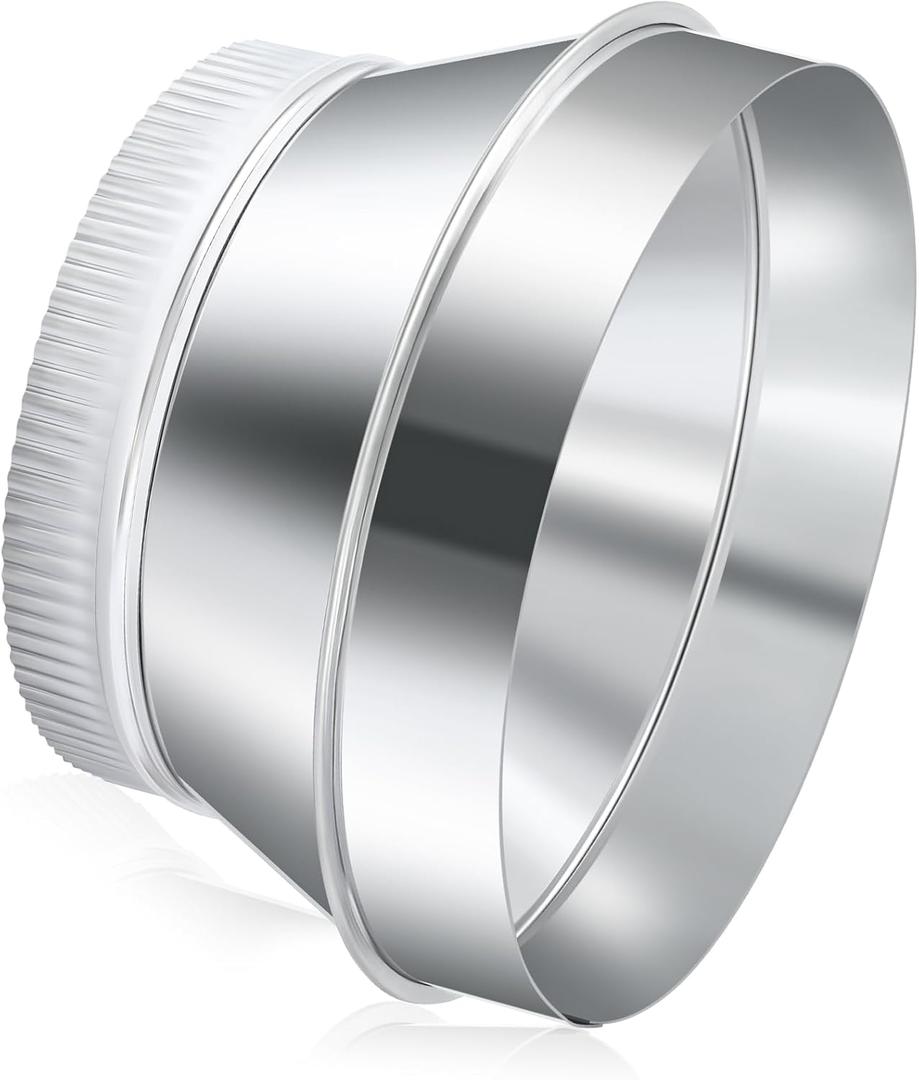 10 Inch to 8 Inch Duct Reducer Increaser Galvanized Steel Air Duct Adapter Round Crimped Pipe Connector Fitting Coupling for HVAC Ventilation Systems