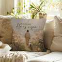 He is Risen Easter Throw Pillow Covers - Christian Religious Easter Lamb Decor, Esus and the Lost Lamb Pillow Covers for Home Bedroom Couch
