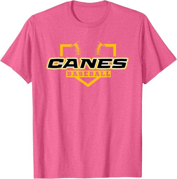 AS Canes Baseball Sports T-Shirt (Pink, L)