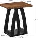 FROMJBEST End Table Set of 2, Side Table, Nightstand, Sofa Side Table with Shelf, Modern End Table for Living Room, Bedroom