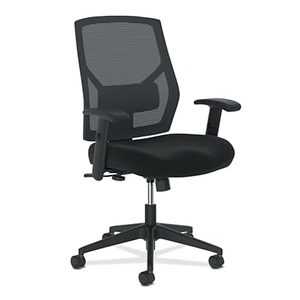 HON Crio High Back Ergonomic Office Chair with Adjustable Center-Tilt Recline, Home Office Swivel Chair Comfortable for Long Hours - Black