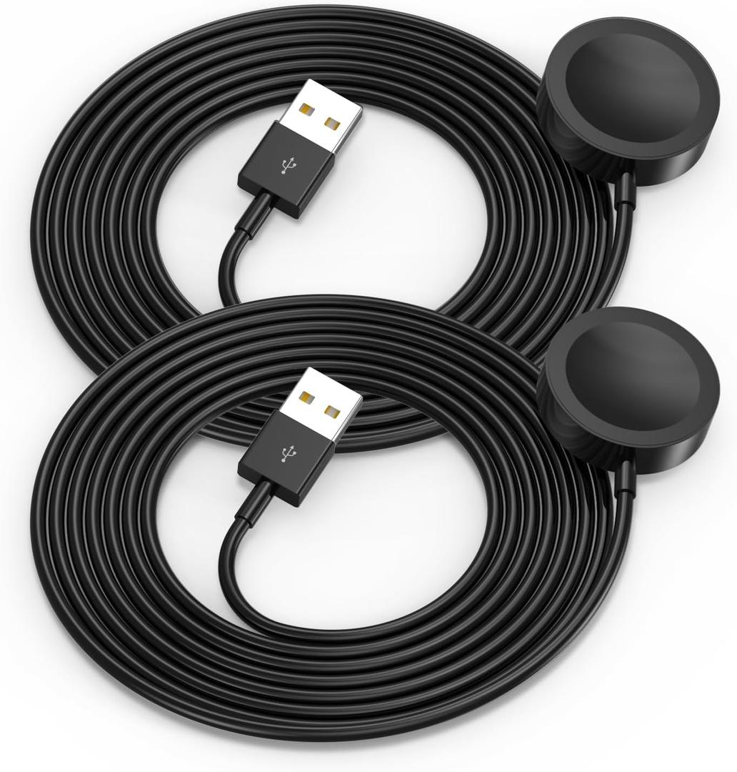 2Pack Upgraded for Apple Watch Charger USB Magnetic Wireless Fast iWatch Charger Portable Compatible with iWatch Ultra/Series 9/8/7/6/SE/SE2/5/4/3/2/1-[3.3FT/Black]