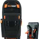 MELOTOUGH Small Tool Pouch with Quick Release Belt Clip,Clip On Tool Belt Pouch with Electrician Tapemeasure Clip, Mini Work Organizer Tool Holster and Knife Tool Holder Pouch