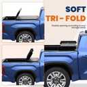 KUIPERAUTO 5FT Soft Tri Truck Bed Tonneau Cover Compatible for 2024 2025 2026 Toyota Tacoma | Excl. Trail Edition