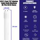 Konideke Type B F17T8 LED Replacement, 24 Inch Light Bulb 10W, 2ft LED Tube F20T12 Replacement Bulb for Cabinet,Store,Shop, G13 Base Double Side Power Input Ballast Bypass, Daylight 1250Lm 6 Pack