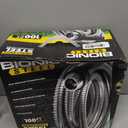 BIONIC STEEL 100 Ft Metal Garden Hose with Sprayer Nozzle, Non Kinking Designed Stainless Steel Heavy Duty Water Hose 100 Ft x 5/8 in. Flexible NON Expandable for Uninterrupted Water Flow, 500 PSI