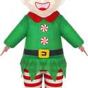Liliful Christmas Elf Inflatable Costume Adult Funny Blow Costume for Adult Men Women Christmas Halloween Holiday Cosplay Party