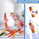 2026 Red Gold Graduation Leis Decorations with Pins, Class of 2026 Grad Embroidery Patches Party Supplies for High School College Graduation